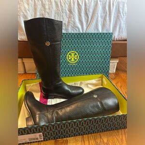 NIB - Tory Burch Leather “Jolie” Riding Boots (WIDE CALF)